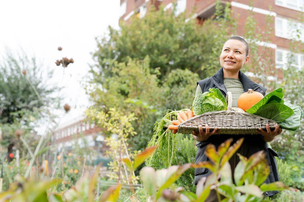 Woman In Garden